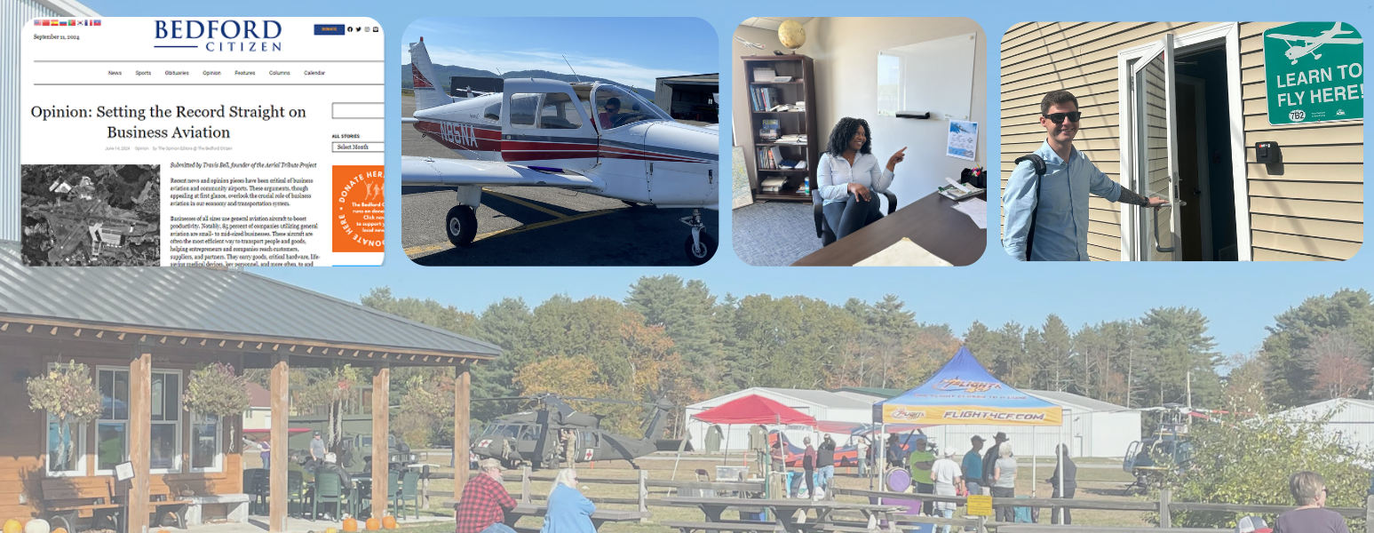 Aerial Tribute community and aviation impact collage